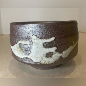 Matcha Chawan Japanese Tea Bowl Mino yaki ware Aka Shino Volcanic Ash Japan